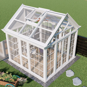 Véranda en verre thermique en aluminium de luxe sur mesure, design européen à pointe, pour villa - Product Image 3