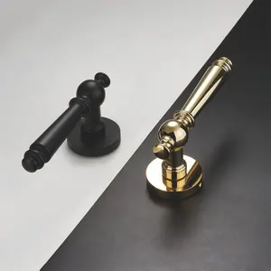 Luxury Gold Split Pure Copper Solid Wood Door Handle Home Bedroom Fertise Lever Single Sided Door Lock