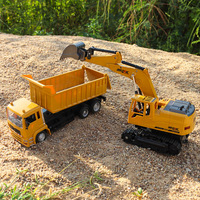 Aohai – excavatrice électrique en métal à 8 canaux, véhicule de construction, jouet pour enfants, modèle de camion d'ingénierie de simulation Nx