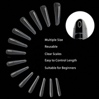 BQAN double forme d'ongle couverture complète cercueil ongles moules en plastique ongles forme Extension doigt pointu doux Uv Gel manucure