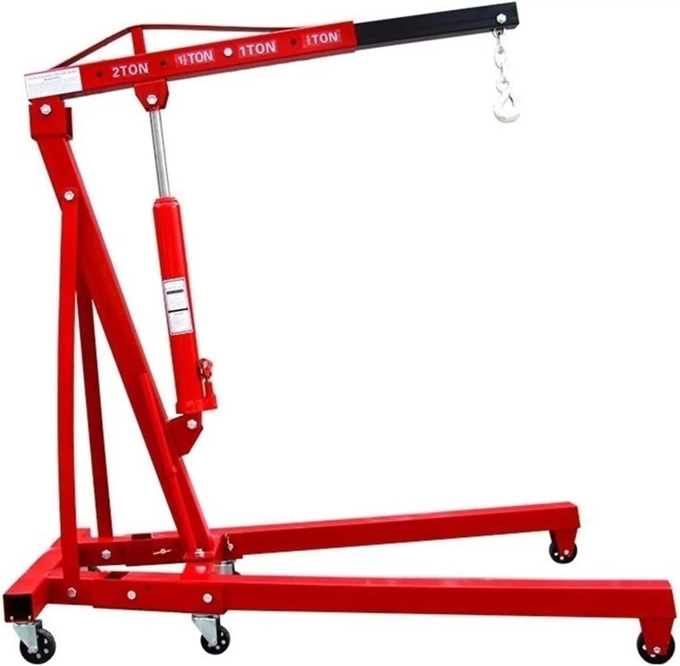 Engine Hoist Hydraulic Lift Crane Hoist Tool 2 Ton Folding Mobile Crane