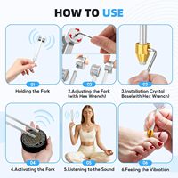 Diapasons pour la guérison 128Hz 136.1Hz 256Hz 384Hz, ensemble de diapasons pour la méditation, le yoga et la thérapie énergétique des chakras