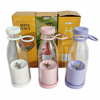420Ml Draagbare Mini Elektrische Fruitpers Usb Opladen Citroen Sinaasappel Sap Cup Smoothie Blender Machine Keukenapparatuur