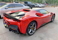 Body Kit Serat Karbon Kering OEM Facelift Upgrade Baru dengan Lip Depan, Diffuser Belakang, Side Skirt, Spoiler Wing untuk SF90