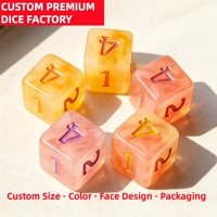 Dés en résine gravés élégants pour enfants, dés vintage ambre, dés de plage au coucher du soleil, dés de mahjong, ensemble de dés de fête