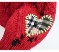 Cardigan de Noël brodé à la mode personnalisé pour femmes automne et hiver vêtements d'extérieur en tricot ample avec décoration de bouton