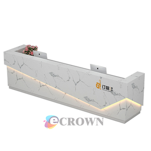 Led Light Information Cabinetshowcase0 Rotating Front Desk Floor Wood Counter Display Sided Acrylic <strong>Registration</strong> OEM - Product Image 6
