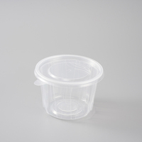 Bol alimentaire jetable en plastique PP transparent rond, compatible micro-ondes, pour aliments pour bébés et événements de restauration, entreprise alimentaire