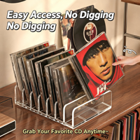 Transparante Acryl CD/DVD Opbergrek, Desktop Multi-Slot Disc Organizer Houder Stand voor Muziekcollectie, Game Jewel Cases Display