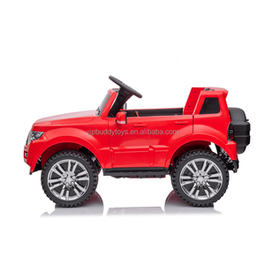 Mitsubishi Pajero unisex เด็กชายนั่งบนรถ SUV ใหม่ได้รับใบอนุญาตรถยนต์เด็กไฟฟ้าสี่ล้อระงับการควบคุมระยะไกลทำจากพลาสติก - Product Image 5