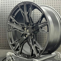 Nouvelles jantes en alliage d'aluminium forgé, design monobloc concave doré, finition chromée, décalées, 18-24 pouces, 5x112 114.3 120, compatibles avec Audi