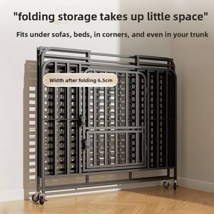 ลังสุนัขพับได้มีล้อได้รับการรับรอง CE สำหรับการเดินทางที่บ้านจำนวนมากปรับแต่งขนาดได้ทำความสะอาดง่าย - Product Image 6