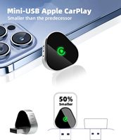 Adaptador Apple CarPlay de Diseño Mini para Automóvil, Conexión por Cable e Inalámbrica, Plug-and-Play, USB Tipo-C, Control por Voz (Siri/Google)