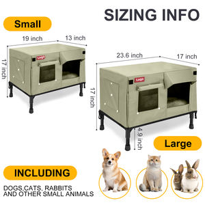 Tahan air tahan debu nilon tahan gigitan hewan peliharaan luar ruangan rumah untuk kucing anjing & Kelinci semua musim perakitan diperlukan - Product Image 5