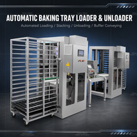 Système de manutention de chariots en acier inoxydable pour le chargement et le déchargement automatique de plateaux sur rayonnages industriels pour ligne de production de boulangerie