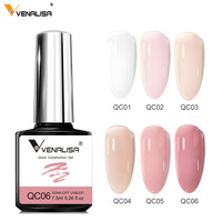 Venalisa Gel de Construction Rapide Nouvelle Génération 6 Couleurs Nude 7,5ml Gel UV Transparent Effet Couleur Vernis Gel 73061