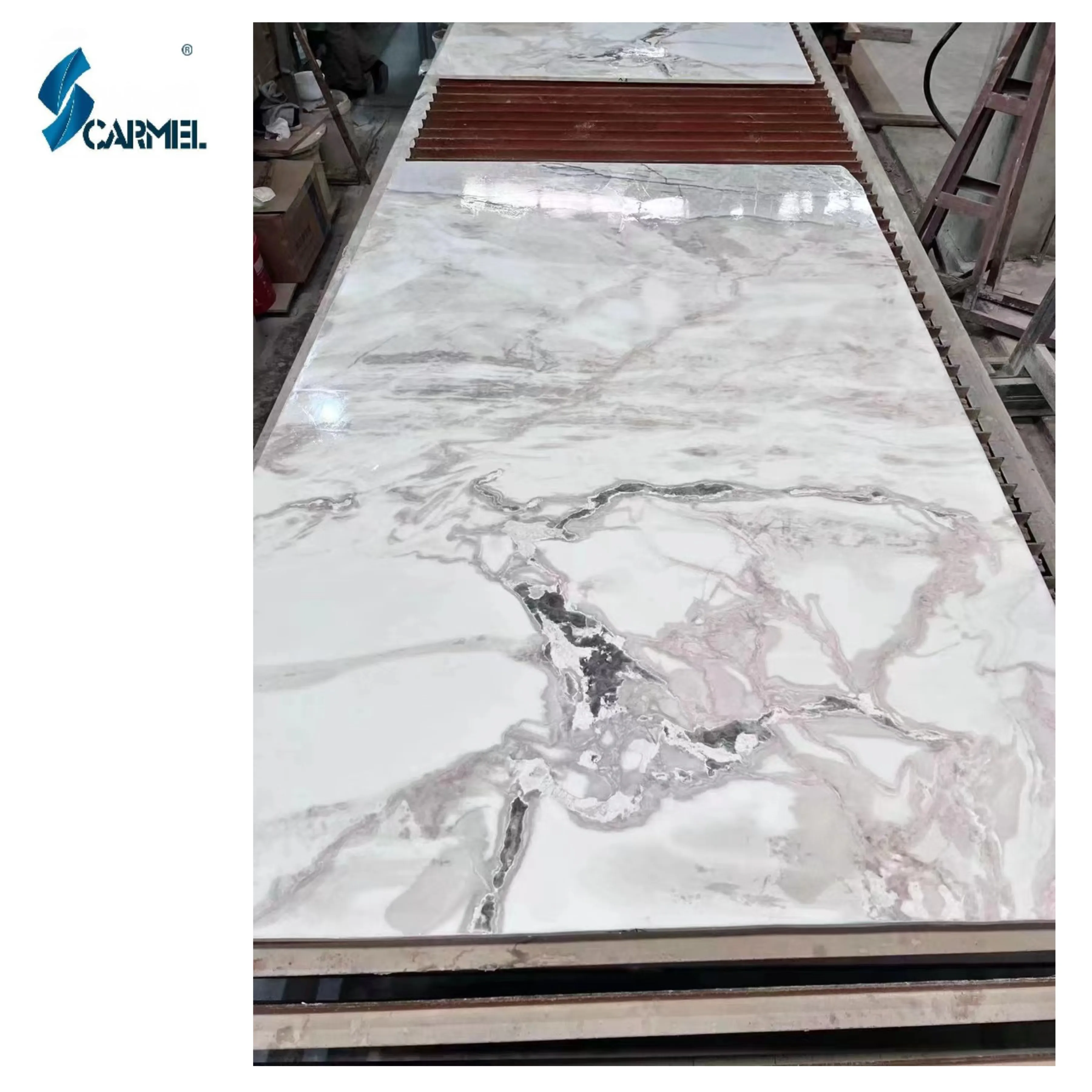 CARMEL STONE White Harga Marmer Fendy White Marble Slab Stone Fendi White Marble For Countertops And Flooring