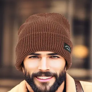 Wholesale Custom Logo Plain Knitted Beanie Hat 30% Wool 70% Fiber Single-Cuff Winter Cap in Black Red for Sports Travel
