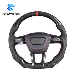 Volant en fibre de carbone pour <span class=keywords><strong>Audi</strong></span> Rs3 RS5 RS6 RS7 S3 S4 S5 S6 S7 <span class=keywords><strong>Tt</strong></span> Mk2 Mk3 rs C7 SQ5 Q5 Q7 B8.5 B9 B9.5 B8 F5 8y 8v 8p 4m - Product Image 4