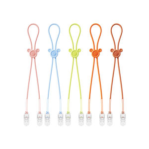 Clips de bavoir dentaire stérilisables personnalisés en usine, clips de bavoir en silicone colorés, porte-serviettes, clips pour sucettes - Product Image 1