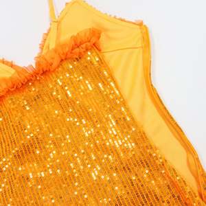 Abito da <span class=keywords><strong>Donna</strong></span> con Paillettes e Volant in 4 Colori, Mini Abito Aderente con Aperture Luccicanti per Feste, Taglie S-2XL - Product Image 5