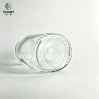 Pot de conservation en verre transparent à large ouverture de 630 ml, récipient en verre de qualité alimentaire pour condiments, confiture maison, approvisionnement en vrac