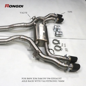 Rongdi Hot Sales Valved Axle <b>Back</b> Exhaust for BMW X3M X4M F97 F98 3.0T Performance Stainless Steel Pipe Valvetronic Exhaust - Product Image 3