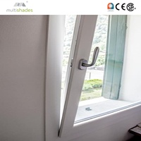 Fenêtres à battants et à bascule en aluminium anti-ouragan de conception moderne conforme aux normes américaines NFRC pour salle de bain