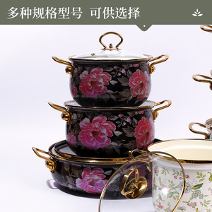 Pentola per Zuppa <span class=keywords><strong>in</strong></span> <span class=keywords><strong>Ghisa</strong></span> Smaltata di Alta Qualità con Logo Personalizzato, Coperchio <span class=keywords><strong>in</strong></span> Vetro, Design Contemporaneo, Compatibile con Fornelli a Gas, Colore Oro - Product Image 4