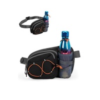 Sportsnew Sac banane unisexe avec porte-bouteille 2L, léger, imperméable, en polyester, avec fermeture éclair, pour activités de plein air