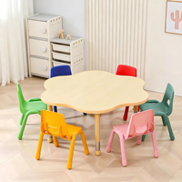 Meubles préscolaires, table et chaises rondes pour enfants, ensemble réglable pour la maternelle, salle de classe, garderie
