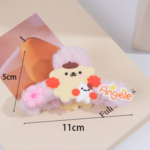 Kẹp tóc thỏ bông dễ thương mùa thu đông, kẹp tóc acetate dành cho nữ, kẹp tóc hình cá mập dễ thương, phụ kiện tóc cho trẻ em - Product Image 5