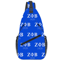 Sac de Poitrine Personnalisé Zeta Amicae 1948, Sac à Dos de Sport et de Voyage, Cadeau de Sororité, Sac Bandoulière Zeta Phi Beta, Tendance et Décontracté