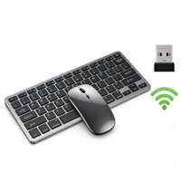 Ensemble clavier et souris sans fil tri-mode 2,4G+BT, 78 touches, rechargeable, pour PC, tablette, ordinateur portable