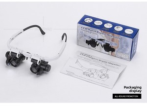 YUHON Usine En Gros 8x 23x LED Écran Loupe Portant Des Lunettes Type Montre Maintenance Inspection Identification Fait ABS 1 - Product Image 6