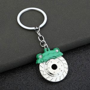 Porte-clés en métal rotatif avec pendentif disque de frein, étrier de frein et plaquettes de frein, modèle automobile, vente en gros - Product Image 6