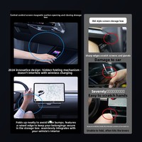 Boîte de rangement coulissante magnétique en acrylique imperméable Changze ST 03 reconditionnée, compatible avec Tesla Model 3/Y/YL, organiseur sous l'écran