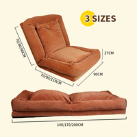 Sofá Cama Plegable de Estilo Moderno con Función Reclinable para Sala de Estar Dormitorio Hoteles Baños Estructura de Metal Cálido Tapicería de Tela