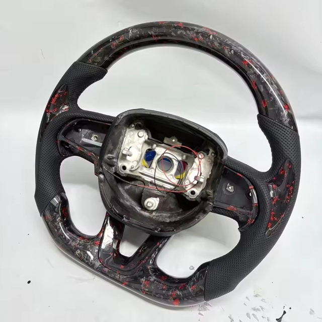 Carbon Fiber Steering Wheel for Dodge Charger Challenger Hellcat Charger Challenger SRT RT Napa Leather Steering Wheel