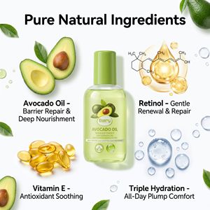 <span class=keywords><strong>Huile</strong></span> corporelle éclaircissante à l'avocat en gros pour OEM, 150 ml, avec rétinol et vitamine E pour la réparation des peaux sèches - Product Image 2