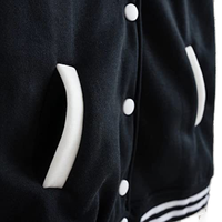 Veste universitaire personnalisée de couleur unie pour équipe de baseball, pull en laine d'hiver, col montant, design décontracté, motif de lettres par sublimation