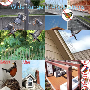 Tiras de espiga de <span class=keywords><strong>policarbonato</strong></span> duraderas al por mayor, sin montaje, con base antirrobo para control de aves en edificios comerciales - Product Image 3