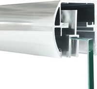 Porte de douche coulissante double en verre trempé de 6 mm d'épaisseur, cadre en aluminium, porte de baignoire, articles en stock aux États-Unis