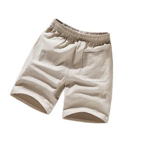 Verano Casual 100% poliéster transpirable secado rápido tejido liso teñido pantalones cortos de playa con cintura media alta - Product Image 2