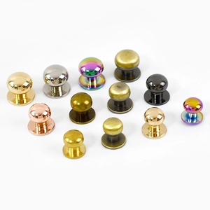 Meetee H3-2 6mm Hardware Acessório Cabeça Redonda Prego Rebites para Couro Craft Parafuso Metal Buckles Carteira <span class=keywords><strong>Belt</strong></span> Fastener Studs Fecho - Product Image 1