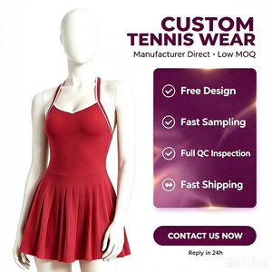<span class=keywords><strong>Abito</strong></span> sportivo da donna <span class=keywords><strong>con</strong></span> gonna a pieghe e <span class=keywords><strong>schiena</strong></span> <span class=keywords><strong>incrociata</strong></span>, <span class=keywords><strong>con</strong></span> bordo a contrasto, anti-esposizione, <span class=keywords><strong>con</strong></span> pettorine integrate, per tennis e golf - Product Image 4