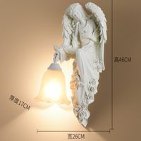 Lampes murales décoratives de chevet à motif de la Vierge Marie en dessin animé, ange Vénus, déesse sainte