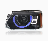 Phare avant modifié pour Range Rover Sport 2010-2013, style Defender, avec lentille LED et feux de jour, ensemble de phares de voiture amélioré