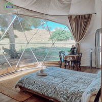 Dôme géant le moins cher, résistant aux UV, pour le glamping de luxe en extérieur, grande tente dôme igloo pour l'hiver