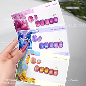 AILANUO High Quality Soak Off <b>Neon</b> Magnetic Cat Eye Gel Polish Set Shiny Cat Eye Gel Polish 7 Colors Acrylic UV Gel Polish Kit - Product Image 4